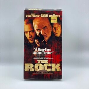 The Rock VHS Tape starring Sean Connery, Nicolas Cage, and Ed Harris 1996 Film